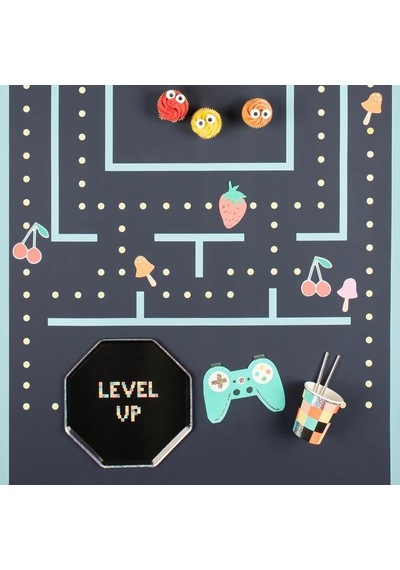 Meri Meri - Video Games Tabak - L - 8 Adet