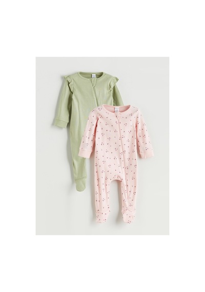 Alıta Cıty Farkıyla Lcw Baby Pembe Oval Yaka Kız Bebek Tulum 2'li - 940159393