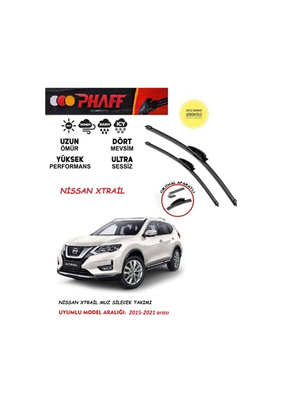 Nissan X-trail Ön Muz Silecek Silgeç Takımı 2021 Model Araca Özel Aparatsız Direk Montaj