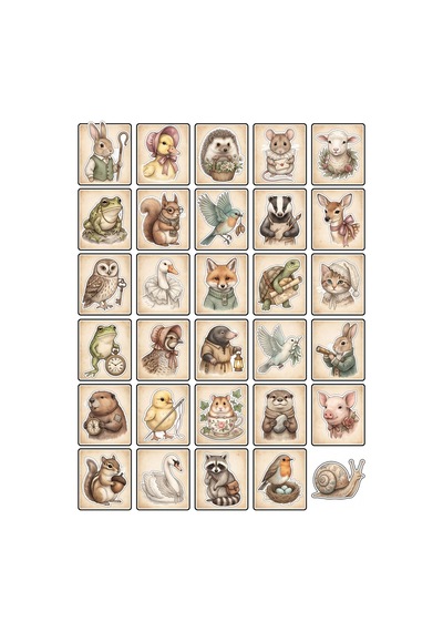 Scrapbook Planner Vintage Sticker Seti 150 Adet - 5'li Mega Paket No18 - Laptop Defter Ajanda Çok Renkli