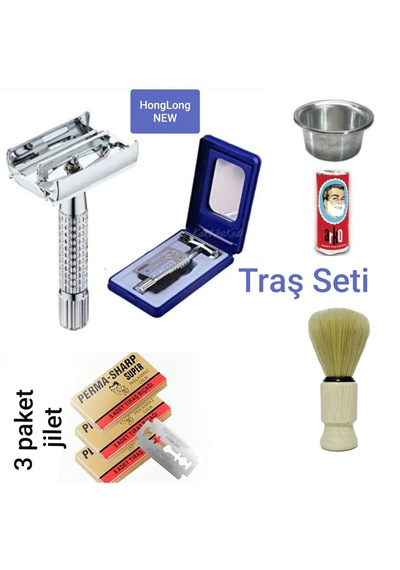 Arko Traş Sabunu + Fırçacı - Kabı - Permasharp Jilet + Kelebek Traş Makinesi