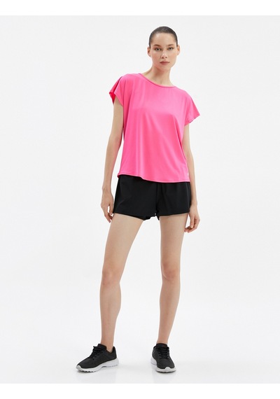 Koton Basic Spor Tişört Rahat Kesim Kısa Kollu Bisiklet Yaka Pembe 4wak10239nk Gül