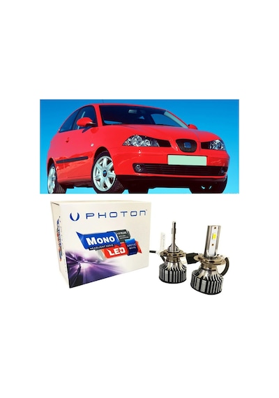 Seat İbiza Led Xenon Kısa Far Ampulü H7 Mono Yeni Seri Beyaz 2003-2009