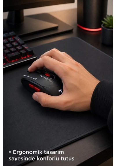 Özel Seri Cep Ofis Bilgisayar Faresi Mouse Çift Modlu Sessiz Kablosuz Oyuncu Fare Tm20 Siyah