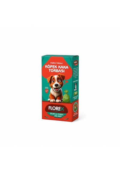 Florex Köpek Kaka Poşeti Pudra Kokulu 5 Rulo 100 Adet - Patili Dostlar Tuvalet Torbası