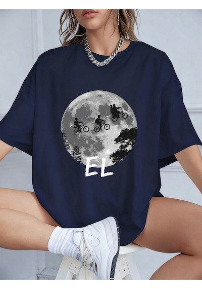 Noıssey Urban Pop Graphic Kadın Tişört Koleksiyonukod 5590 Lacivert