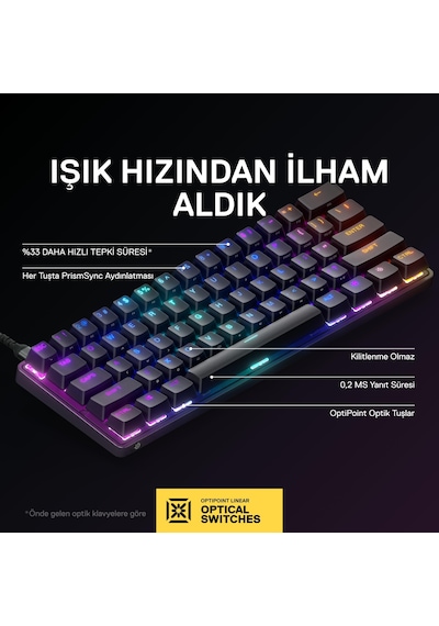 Steelseries Apex 9 Mini Kablolu Mekanik Klavye İngilizce Us