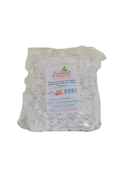 Plastik Cips Börek Tatlı Şeytan Çatalı Beyaz 1000 Adet 1 Paket Diğer