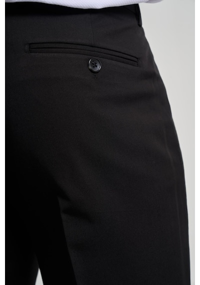 İmza Siyah Esnek Yandan Cepli Comfort Fit Classic Pantolon 1003250159 Siyah