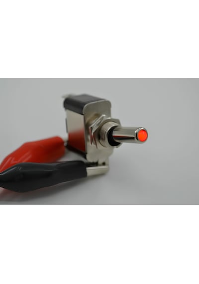 Toggle Switch 1-0 Kırmızı Ledli Metal Anahtar 3 Pin 12v Toggle Sw