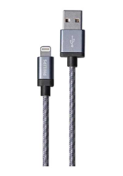 Philips Dlc2508n/97 Mfı Usb-a To Lightning Şarj Kablosu, 1.2 Metre, Siyah