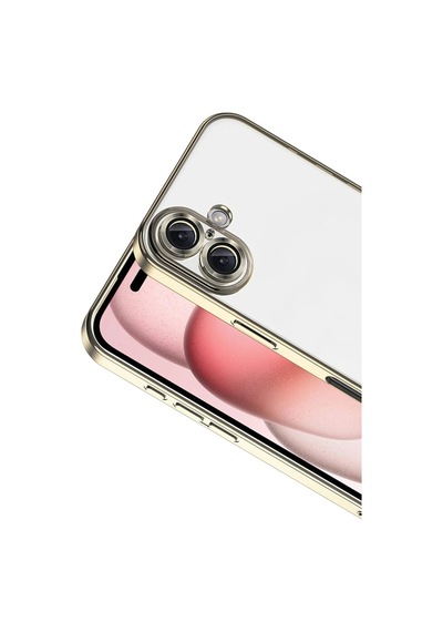 Newface Apple İphone 17 Razer Lensli Silikon - Gold