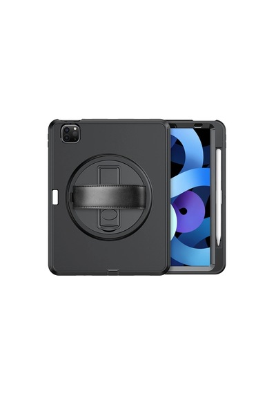 Apple İpad Uyumlu Pro 11 2018 Kılıf Hand Strap Tablet Kılıfı - Siyah Arka Kapak