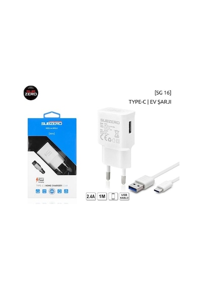Subzero Sg16 Type-C Hızlı Şarj Fast Charger Aleti Cihazı 2.4A