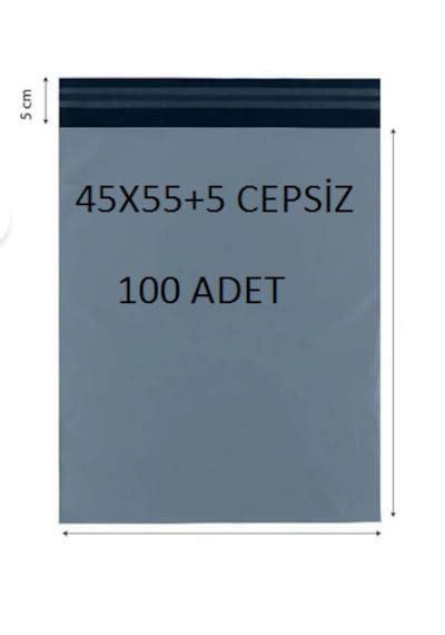 45x55+5 Cepsiz 100 Adet Kargo Poşeti Cac Plastik