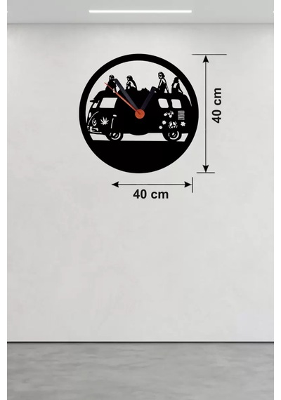 Fitness Motivasyon Tasarım Ahşap Duvar Saati - 40x40 Cm Sporcu Hediyesi Belirtilmemiş