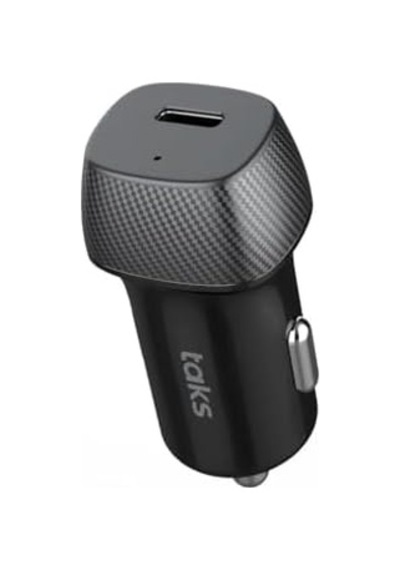 Taks Cp01 30w Pd Usb-c Araç Hızlı Şarj Aleti +usb-c-usb-c 3a Kablo, Siyah 5cp01cs