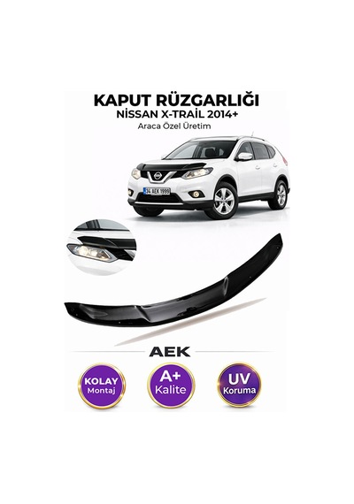 Nissan X-trail 2014+ Araca Özel Üretim "4mm" Kaput Rüzgarlığı A+