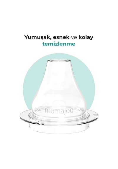 Mamajoo Kulplu Akıtmaz Eğitici Bardak Powder Green 270 ML & Anti-Kolik Yeşil