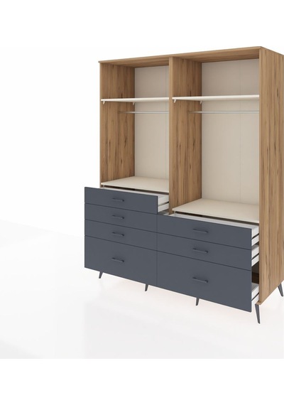 Kronos Gardrop 4 Raflı 7 Çekmeceli 2 Askılı 176x59x221 Çam-aytaşı/antrasit Aytaşı/antrasit Kronos Gardrop 4 Raflı 7 Çekmeceli 2 Askılı 176x59x221 Çam-aytaşı/antrasit Aytaşı/antrasit