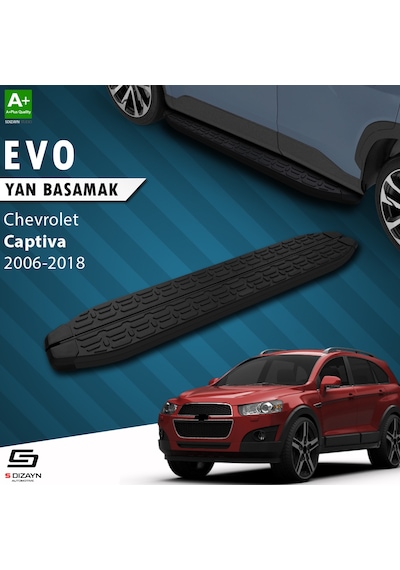 S-dizayn Chevrolet Captiva Evo Siyah Yan Basamak 183 Cm 2006-2018