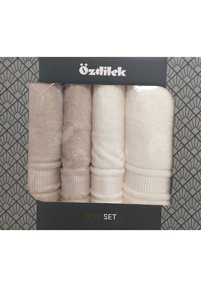 Özdilek Best Hamam Seti, Banyo Havlu Takımı-colourist Bej Krem Bej - Krem
