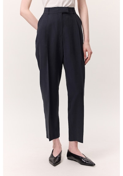Manuka Tencel Pileli Pantolon İndigo Indigo