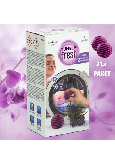 Little Joe Kurutma Makinesi Lavanta Koku Kapsülü 2'li Paket Fresh Lavender -40 Kurutma