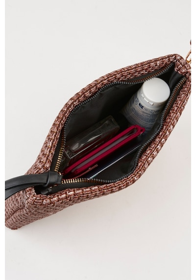 Vivaq Kadın Bellis Hasır Açık Kahve Astarlı Suni Deri Bilek Askılı Portföy El Ve Clutch Çanta Kahverengi