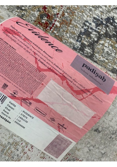 Padişah Halı Evidence 37874 110 Serisi Viskon Akrilik Salon Oturma Yatak Odası Halısı Gri - Kahve