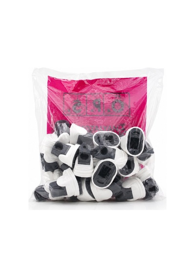 Öps Ayarlı Plastik Duş Askısı Mafsalı - Beyaz İçi Siyah- 25'li Paket Diğer
