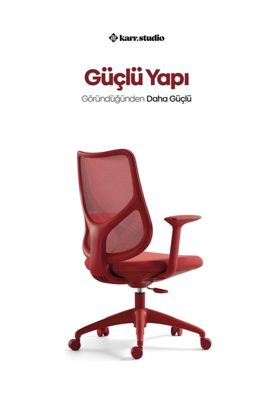 Seul Ergonomik Çalışma Sandalyesi - Kırmızı