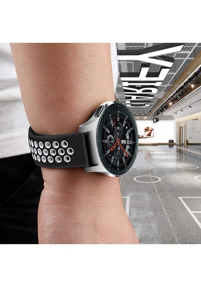 Gear S3 22mm Rhn Krd-02 Uyumlu Rhn Kordon-rhn-siyah-gri