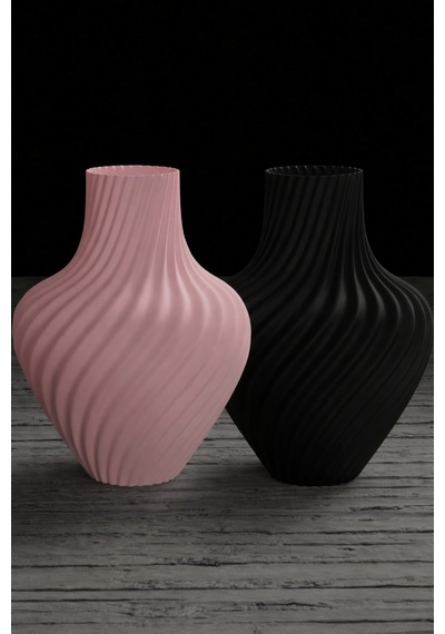 Dekoratif Modern Vazo Beyaz Pembe Pembe