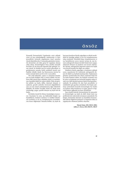 Kozmetik Dermatolojide Uygulamalar: Saç Rehberi