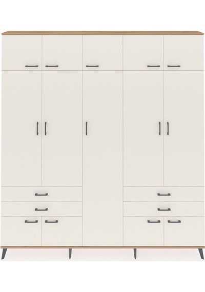 Arges Dolap 12 Raflı 4 Çekmeceli 2 Askılı 220x30x243 Çam-aytaşı/aytaşı Aytası/aytası Arges Dolap 12 Raflı 4 Çekmeceli 2 Askılı 220x30x243 Çam-aytaşı/aytaşı Aytası/aytası
