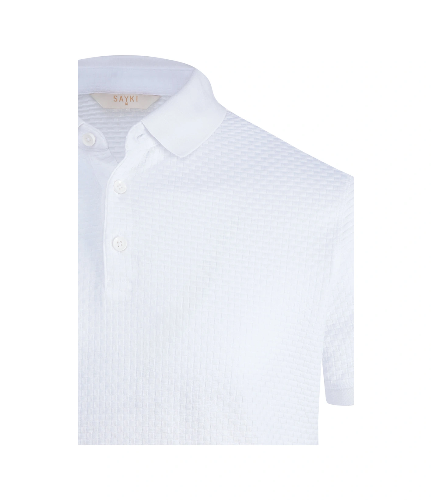 Hatemoğlu Beyaz Regular Fit 100% Pamuk Polo Yaka Merserize Tişört 350501