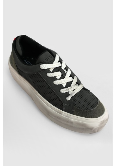 Lufian 111230259 Allan Sneaker Erkek Deri Ayakkabı Haki