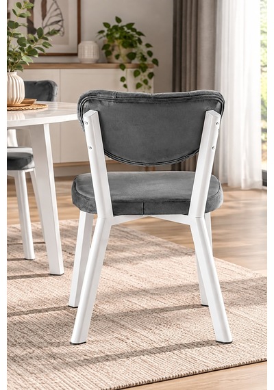 4 Adet Simge Metal Sandalye Cafe,restaurant,mutfak,salon,yemek Odası Sandalyesi Beyaz