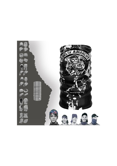 Sons Of Anarchy Desenli Boyunluk Dikişsiz Tüp Maske Buff Baf Saç Bandı Uv+50 Yansıtıcı 4 Mevsim Yarı Termal Üründür - 916399364