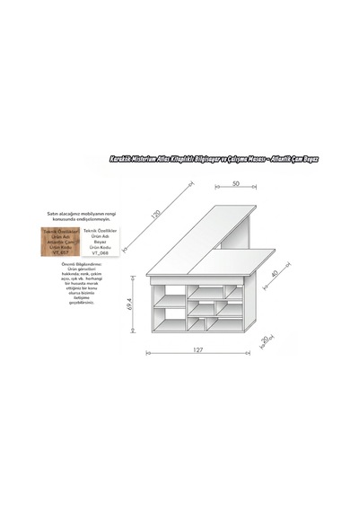 Atlas Kitaplıklı Bilgisayar Ve Çalışma Masası - Atlantik Çam Beyaz Beyaz - Atlantik Çam Atlas Kitaplıklı Bilgisayar Ve Çalışma Masası - Atlantik Çam Beyaz Beyaz - Atlantik Çam