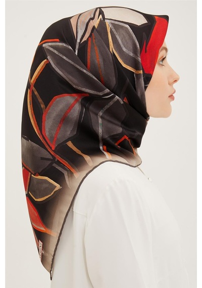 Armine Twill İpek Eşarp 23ya8962 07 Turuncu