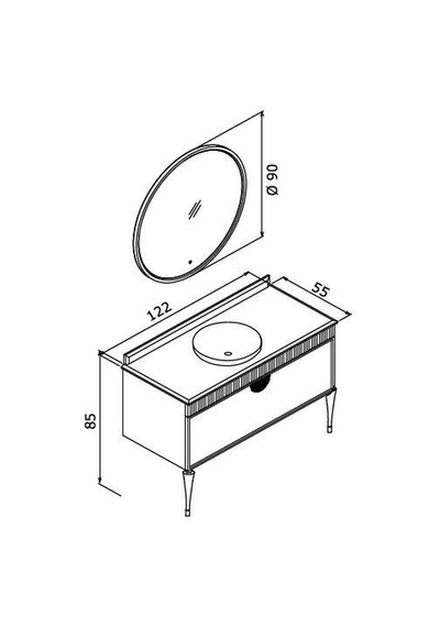 Orka Molino 120 Cm Kaşmir Banyo Dolabı Alt Modül Ve Lavabo Navaro/antrasit Orka Molino 120 Cm Kaşmir Banyo Dolabı Alt Modül Ve Lavabo Navaro/antrasit