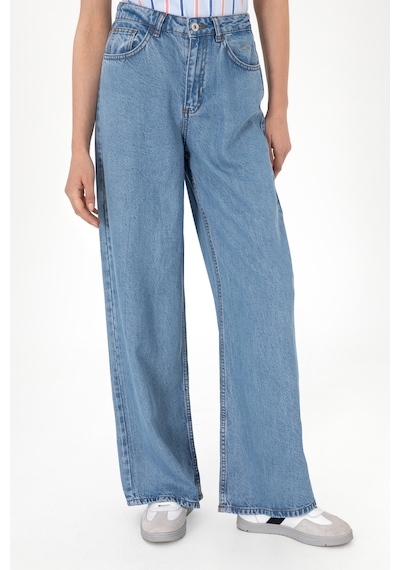 U.S. Polo Assn. Kadın Açık Mavi Loose Fit Jean Pantolon 50304321-DN0021