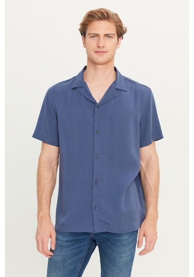 Wrangler Relaxed Fit Geniş Kesim Yumuşak Dokulu Lacivert Gömlek Navy