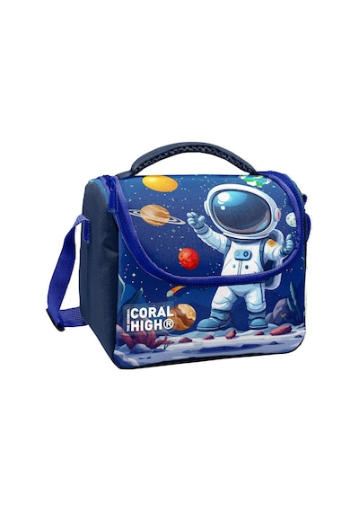 Coral High Erkek Çocuk Lacivert Beyaz Astronot Baskılı Isı Yalıtımlı Beslenme Çantası 37152 Lacivert - Beyaz