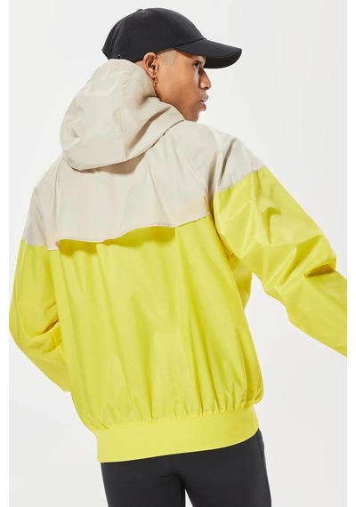 Nike Windrunner Full Zip Jacket Kapüşonlu Erkek Ceket Rüzgarlık Sarı Krem Sarı