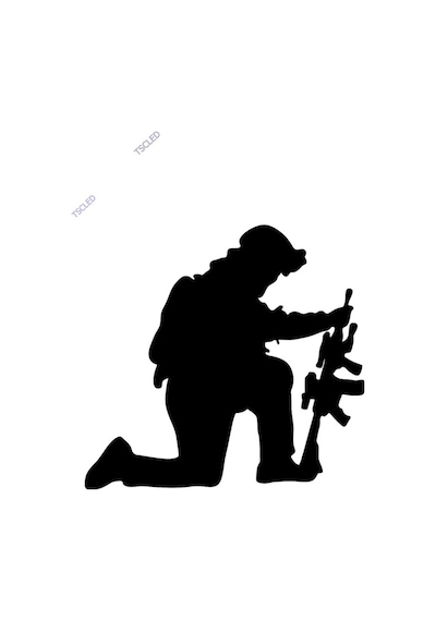 Asker Silüet Sticker 16Cm