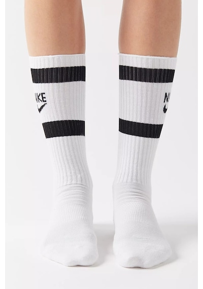 Nike Dri Fit Heritage Crew Sock Unisex Çorap 2 Li Beyaz Beyaz - Siyah