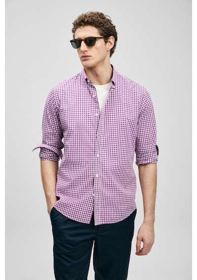 Lufian Marco Erkek Basic Gömlek Regular Fit Mor Mor 111010653100850 Mor